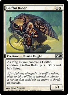 [020]【EN】【FOIL】グリフィンの乗り手/Griffin Rider【M12】[C][白]