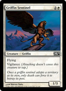 [021]【EN】【FOIL】グリフィンの歩哨/Griffin Sentinel【M12】[C][白]