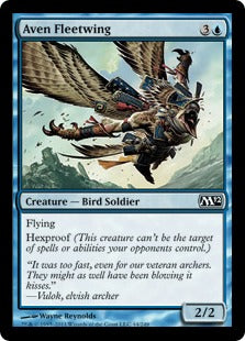 [044]【EN】【FOIL】エイヴンの瞬翼/Aven Fleetwing【M12】[C][青]