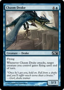 [048]【EN】【FOIL】地割れのドレイク/Chasm Drake【M12】[C][青]