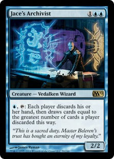 [058]【EN】【FOIL】ジェイスの文書管理人/Jace's Archivist【M12】[R][青]