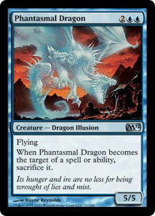 [071]【EN】【FOIL】幻影のドラゴン/Phantasmal Dragon【M12】[U][青]