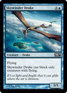 [075]【EN】【FOIL】空回りのドレイク/Skywinder Drake【M12】[C][青]