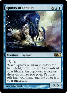 [076]【EN】【FOIL】ウスーンのスフィンクス/Sphinx of Uthuun【M12】[R][青]