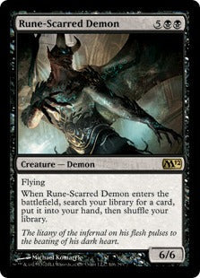 [106]【EN】ルーン傷の悪魔/Rune-Scarred Demon【M12】[R][黒]