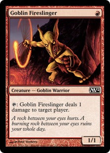 [139]【EN】【FOIL】ゴブリンの投火師/Goblin Fireslinger【M12】[C][赤]
