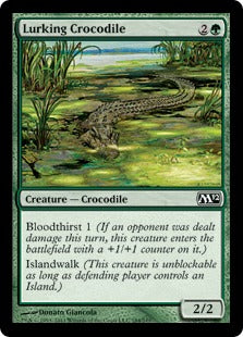 [184]【EN】隠れ潜む鰐/Lurking Crocodile【M12】[C][緑]