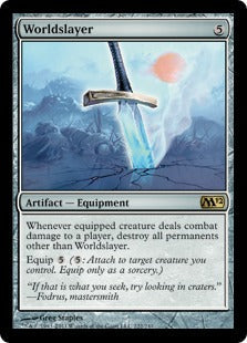 [222]【EN】【FOIL】世界薙ぎの剣/Worldslayer【M12】[R][茶]