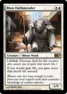 [029]【EN】【FOIL】ロウクスの信仰癒し人/Rhox Faithmender【M13】[R][白]