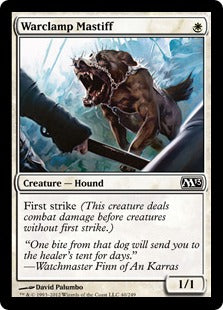 [040]【EN】【FOIL】戦噛みの猛犬/Warclamp Mastiff【M13】[C][白]