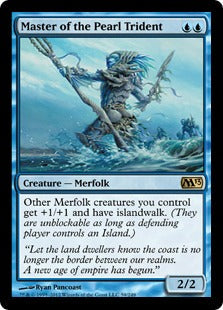 [059]【EN】【FOIL】真珠三叉矛の達人/Master of the Pearl Trident【M13】[R][青]