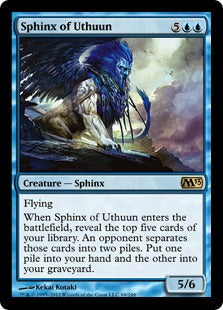 [069]【EN】【FOIL】ウスーンのスフィンクス/Sphinx of Uthuun【M13】[R][青]