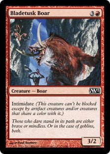 [121]【EN】刃牙の猪/Bladetusk Boar【M13】[C][赤]