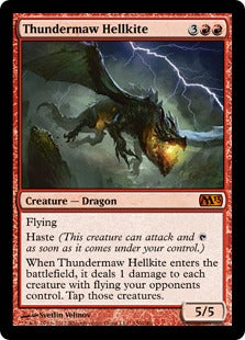 [150]【EN】【FOIL】雷口のヘルカイト/Thundermaw Hellkite【M13】[M][赤]