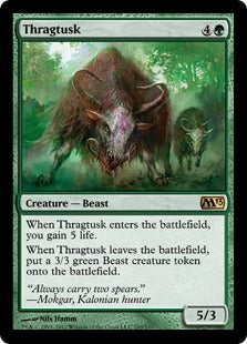[193]【EN】【FOIL】スラーグ牙/Thragtusk【M13】[R][緑]