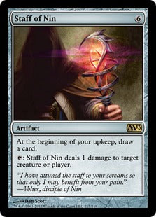 [217]【EN】【FOIL】ニンの杖/Staff of Nin【M13】[R][茶]