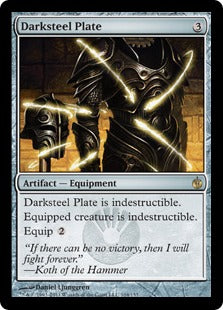 [104]【EN】【FOIL】ダークスティールの板金鎧/Darksteel Plate【MBS】[R][茶]