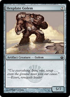 [109]【EN】【FOIL】六角板のゴーレム/Hexplate Golem【MBS】[C][茶]