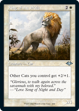 [004]【EN】【FOIL】■旧枠■群れの王/King of the Pride【MH1】[U][白]