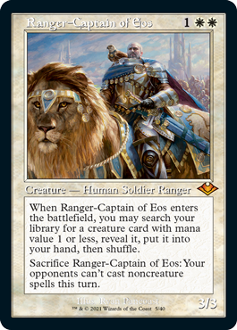 [005]【EN】【エッチングFOIL】■旧枠■イーオスのレインジャー長/Ranger-Captain of Eos【MH1】[M][白]