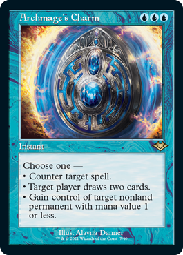 [007]【EN】【FOIL】■旧枠■大魔導師の魔除け/Archmage's Charm【MH1】[R][青]