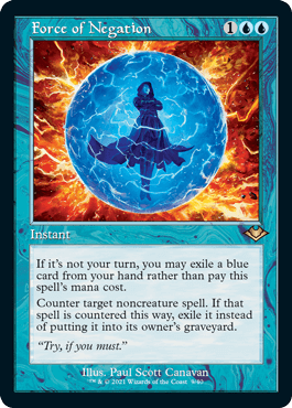 [009]【EN】【FOIL】■旧枠■否定の力/Force of Negation【MH1】[R][青]