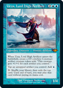 [011]【EN】【FOIL】■旧枠■最高工匠卿、ウルザ/Urza, Lord High Artificer【MH1】[M][青]