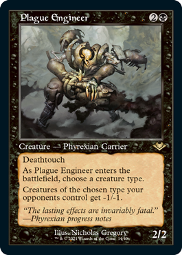 [014]【EN】【FOIL】■旧枠■疫病を仕組むもの/Plague Engineer【MH1】[R][黒]