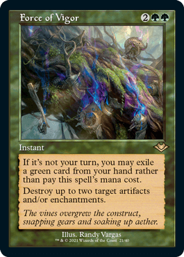 [021]【EN】【FOIL】■旧枠■活性の力/Force of Vigor【MH1】[R][緑]