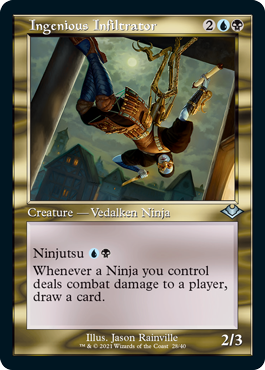 [028]【EN】【エッチングFOIL】■旧枠■巧妙な潜入者/Ingenious Infiltrator【MH1】[U][多色]