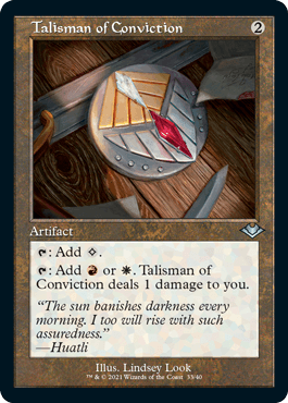[033]【EN】【エッチングFOIL】■旧枠■確信のタリスマン/Talisman of Conviction【MH1】[U][茶]