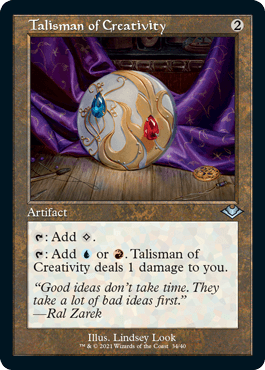 [034]【EN】【エッチングFOIL】■旧枠■独創のタリスマン/Talisman of Creativity【MH1】[U][茶]