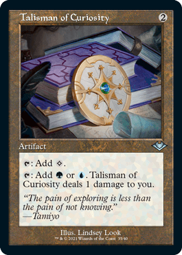 [035]【EN】【FOIL】■旧枠■好奇のタリスマン/Talisman of Curiosity【MH1】[U][茶]