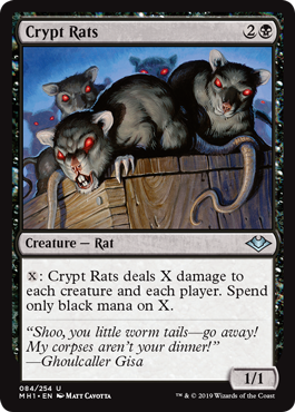 [084]【EN】墓所のネズミ/Crypt Rats【MH1】[U][黒]