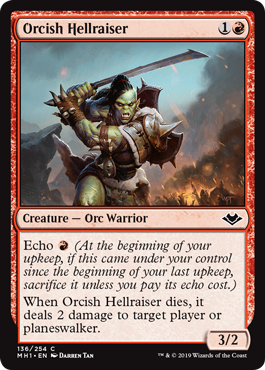 [136]【EN】オークの厄介者/Orcish Hellraiser【MH1】[C][赤]