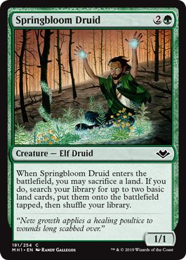 [181]【EN】春花のドルイド/Springbloom Druid【MH1】[C][緑]