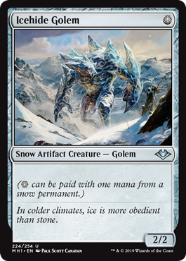 [224]【EN】氷皮ゴーレム/Icehide Golem【MH1】[U][茶]