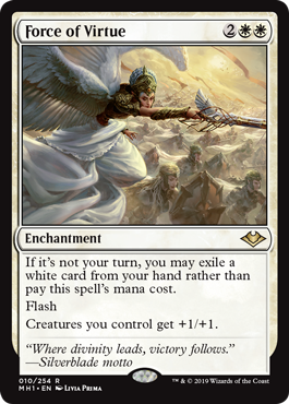 [010]【EN】【FOIL】美徳の力/Force of Virtue【MH1】[R][白]