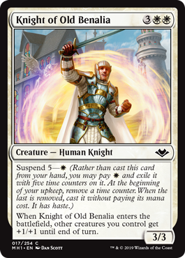 [017]【EN】【FOIL】旧ベナリアの騎士/Knight of Old Benalia【MH1】[C][白]