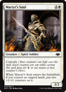 [019]【EN】【FOIL】殉教者の魂/Martyr's Soul【MH1】[C][白]