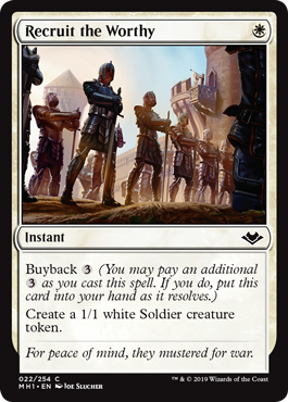[022]【EN】【FOIL】蓋世徴用/Recruit the Worthy【MH1】[C][白]