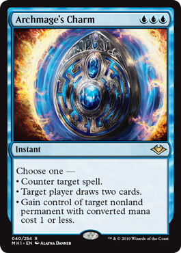 [040]【EN】【FOIL】大魔導師の魔除け/Archmage's Charm【MH1】[R][青]