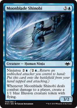 [059]【EN】【FOIL】月刃の忍び/Moonblade Shinobi【MH1】[C][青]