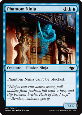 [062]【EN】【FOIL】幻影の忍者/Phantom Ninja【MH1】[C][青]