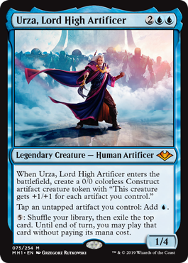 [075]【EN】【FOIL】最高工匠卿、ウルザ/Urza, Lord High Artificer【MH1】[M][青]
