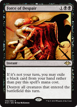 [092]【EN】【FOIL】絶望の力/Force of Despair【MH1】[R][黒]