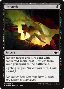 [113]【EN】【FOIL】発掘/Unearth【MH1】[C][黒]