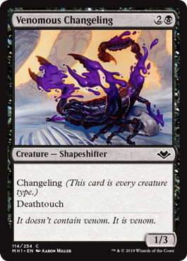 [114]【EN】【FOIL】有毒な変わり身/Venomous Changeling【MH1】[C][黒]