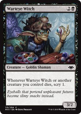 [115]【EN】【FOIL】イボ眼の魔女/Warteye Witch【MH1】[C][黒]