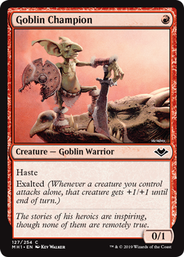 [127]【EN】【FOIL】ゴブリンの勇者/Goblin Champion【MH1】[C][赤]